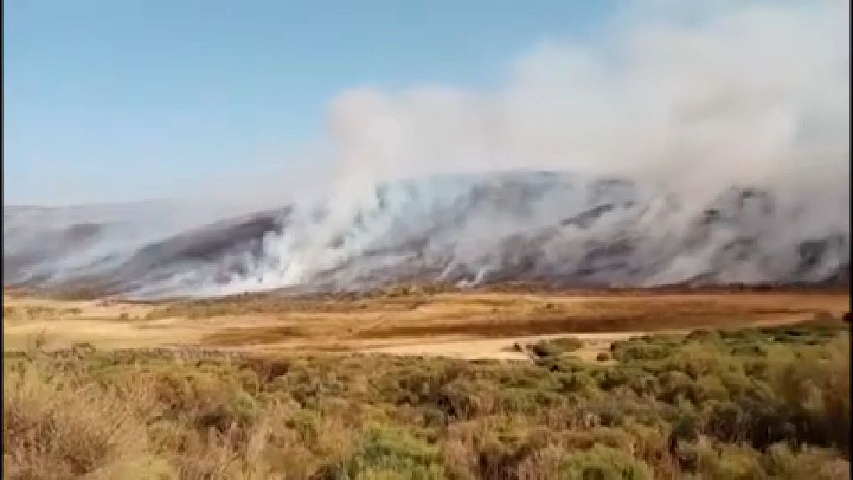 Burning hill in Navalcruz