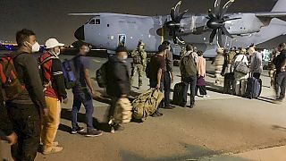 Évacuation de ressortissants français de Kaboul, après la prise de pouvoir des talibans en Afghanistan - Aéroport de Kaboul, le 17/08/2021