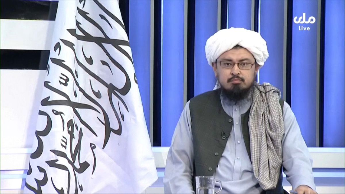 Capture d'écran d'une vidéo de l'agence AP, extraite d'une interview d'un leader taliban à la télévision nationale afghane, ce 17/08/2021