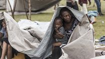 Just two days after a powerful earthquake, Haiti is hit by tropical storm Grace.