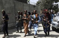 Боевики движения "Талибан" в Кабуле.