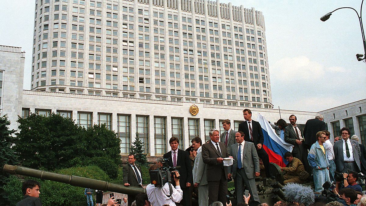 Борис Ельцин на танке - 19 августа 1991 г.