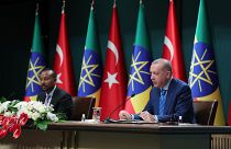 Cumhurbaşkanı Recep Tayyip Erdoğan ile Etiyopya Başbakanı Abiy Ahmed