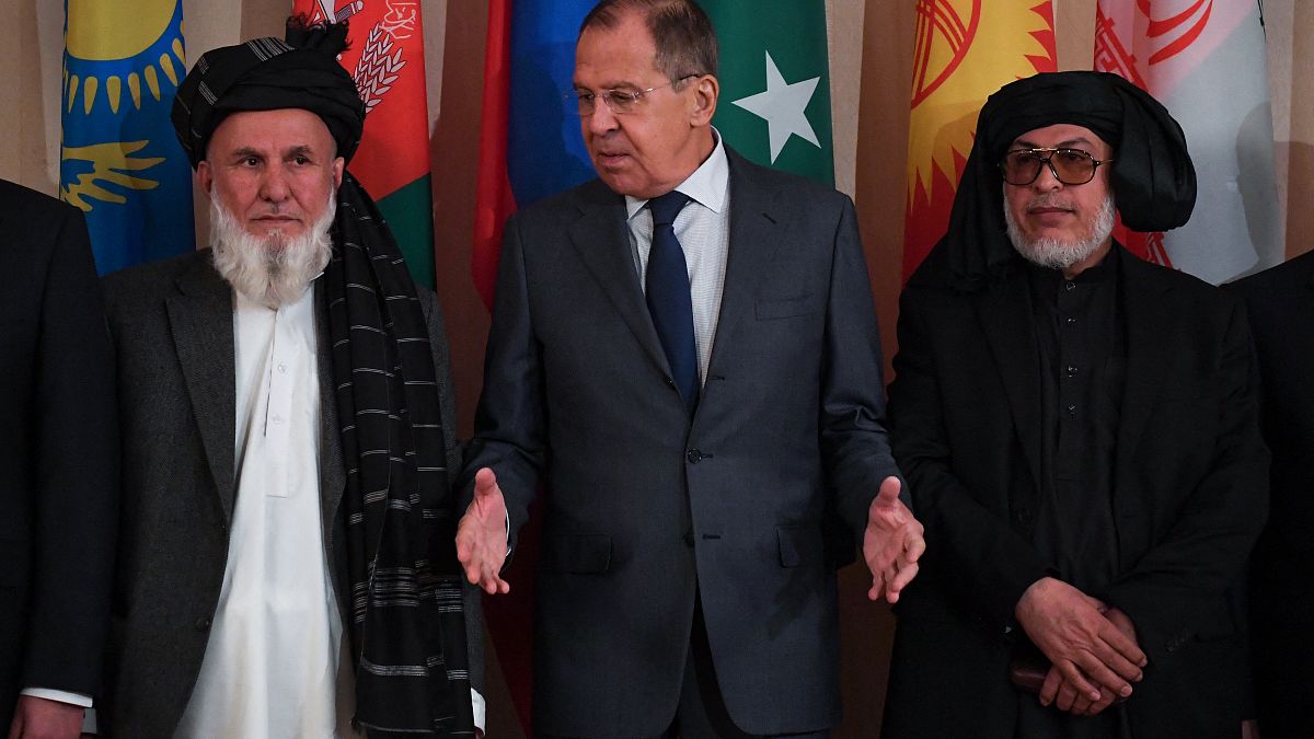 Сергей Лавров с представителями талибов и афганского правительства. Москва, 9 ноября 2018