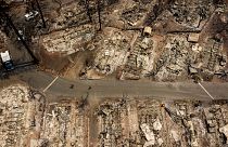 تصاویر هوایی از خانه‌های سوخته در آتش سوزی ایالت کالیفرنیا