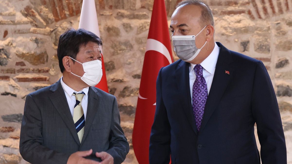 Japonya Dışişleri Bakanı Motegi, Türkiye Dışişleri Bakanı Çavuşoğlu