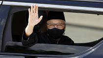 رئيس الوزراء الماليزي الجديد إسماعيل صبري يعقوب أثناء مغادرته القصر الوطني بعد مراسم أداء اليمين في كوالالمبور،  السبت 21 أغسطس 2021.