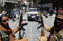 tálib katonák járőröznek Kabulban