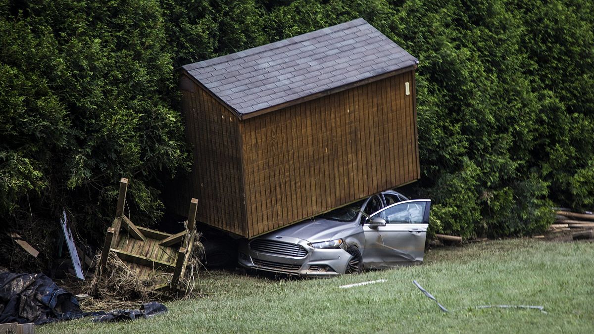 Последствия наводнения в Северной Каролине
