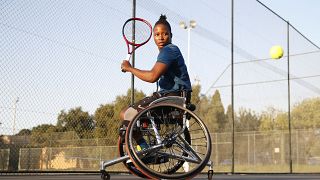 A wheelchair tennis player from South Africa defies the odds