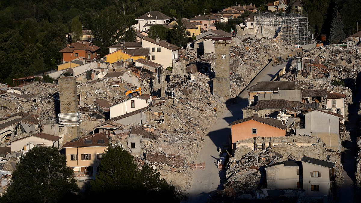 Una foto di archivio di Amatrice, dopo il terremoto