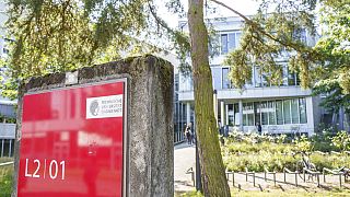 A view of the building L201 on the Lichtwiese campus of the Technical University Darmstadt, in Darmstadt, Germand, Tuesday, Aug. 24, 2021