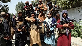 مجموعة من مسلحي طالبان في العاصمة الأفغانية كابول - 19-08-2021
