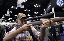 خلال الاجتماع السنوي للجمعية الوطنية للبنادق (NRA) لعام 2019 في إنديانابوليس، إنديانا، الولايات المتحدة، 26 أبريل 2019