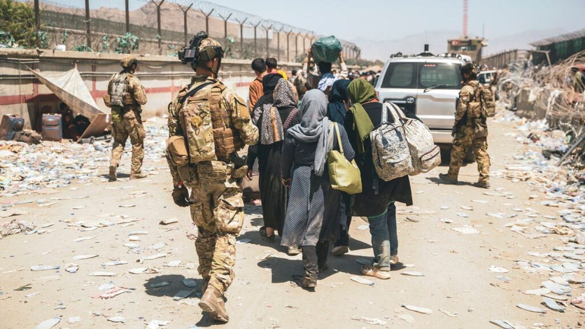نظامیان آمریکا در فرودگاه کابل