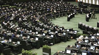 البرلمان الإيراني يناقش الوزراء المقترحين للحكومة الجديدة للرئيس إبراهيم رئيسي، في طهرا ، إيران، الأربعاء، 25  آب / أغسطس، 2021