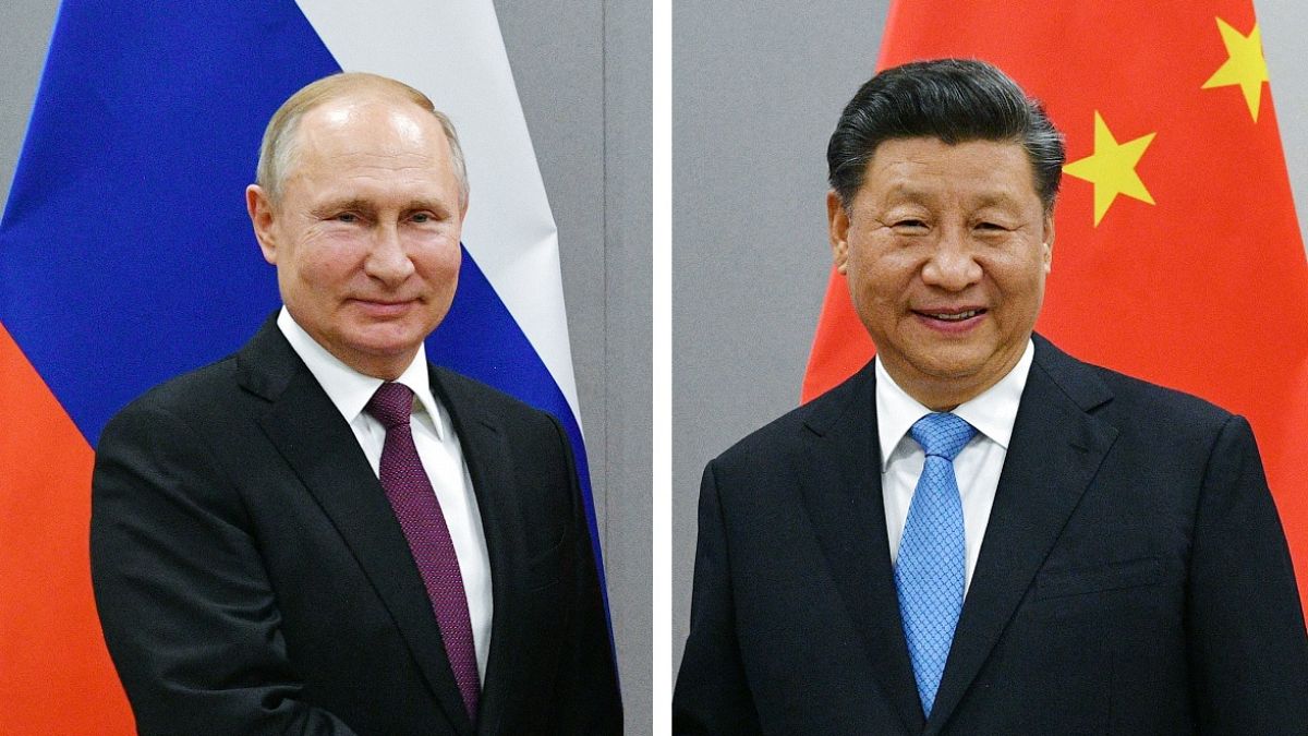 Vlagyimir Putyin orosz elnök és Hszi Csin-ping kínai vezető egy korábbi találkozón
