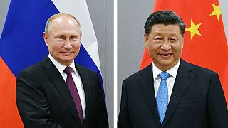 Vlagyimir Putyin orosz elnök és Hszi Csin-ping kínai vezető egy korábbi találkozón