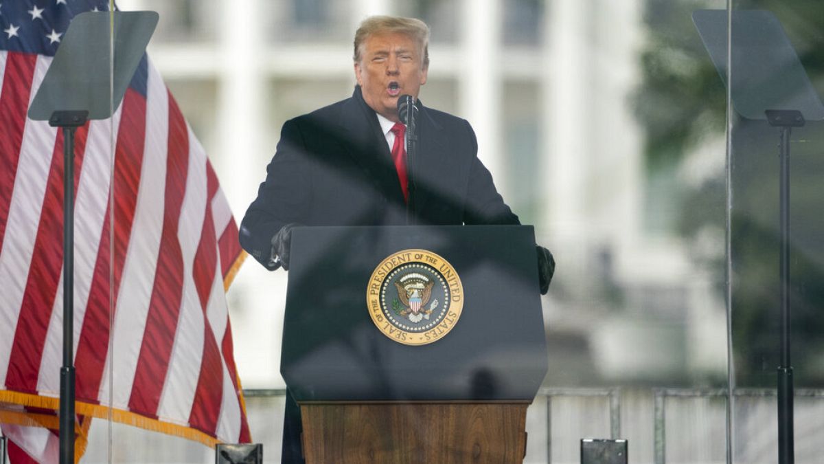 Eski ABD Başkanı Donald Trump Kongre baskını sırasında konuşma yaptı