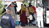 Evacuated citizens from Afghanistan arrive in Strasbourg, eastern France, Thursday, Aug.26, 2021.