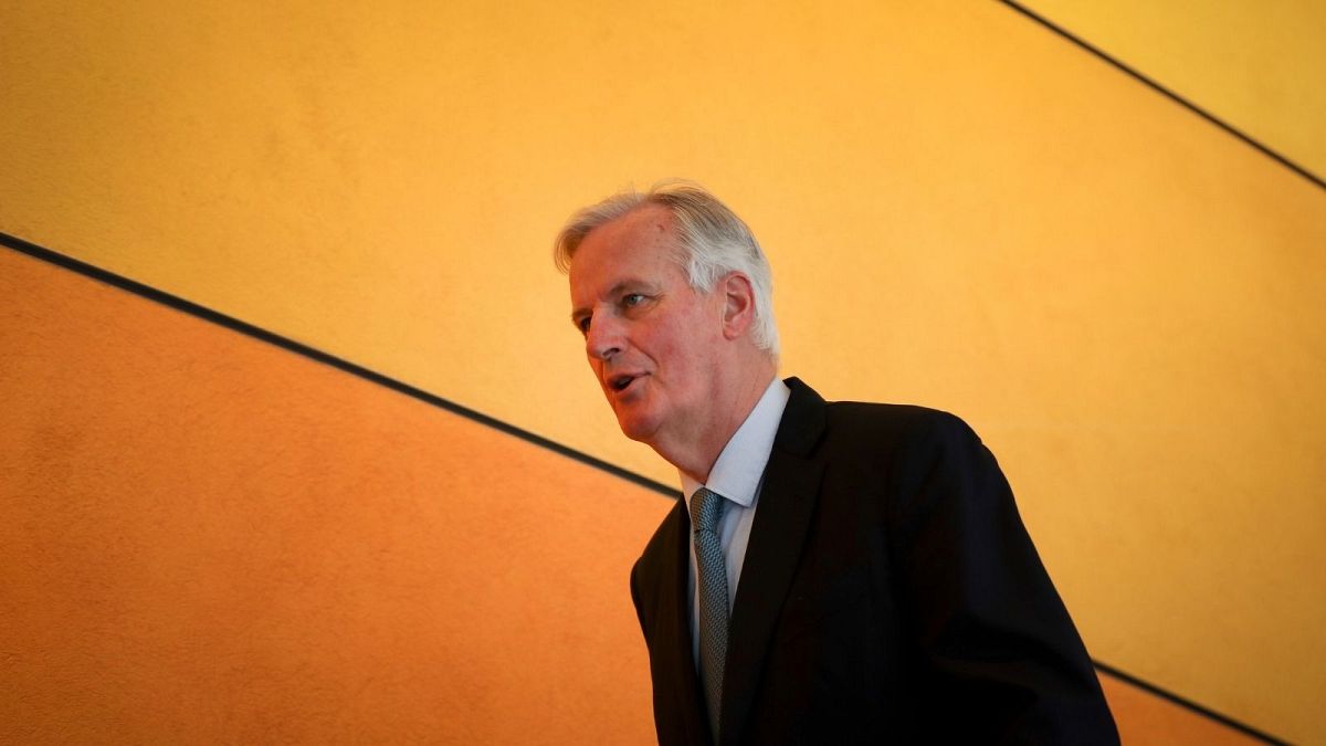European Union chief Brexit negotiator Michel Barnier arrives for a session at European Parliament in Brussels, Tuesday, April 2, 2019