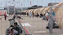  Ramstein airbase becomes a tent city