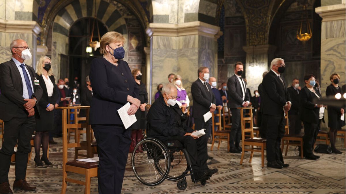 Auch Kanzlerin Merkel, Bundestagspräsident Schäuble und Bundespräsident Steinmeier nahmen an dem Gottesdienst teil. 