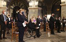 Auch Kanzlerin Merkel, Bundestagspräsident Schäuble und Bundespräsident Steinmeier nahmen an dem Gottesdienst teil.