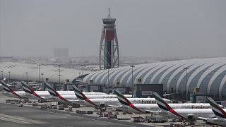 مطار دبي الدولي في دبي، الإمارات العربية المتحدة.