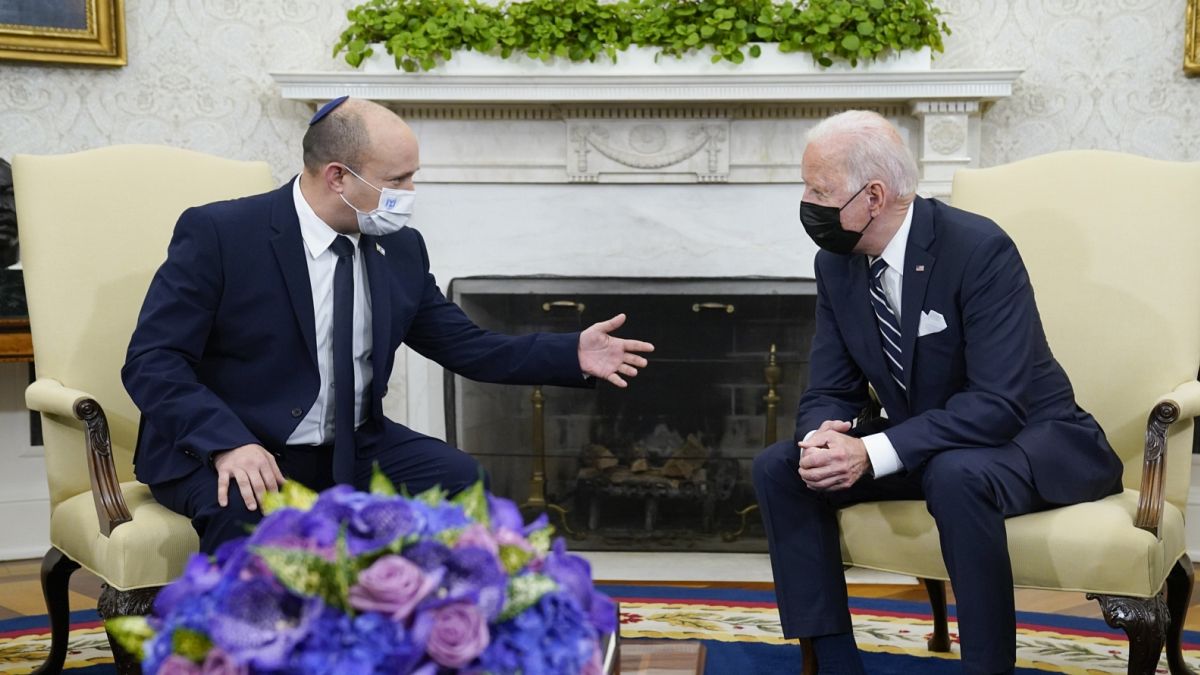 Az izraeli miniszterelnök és az amerikai elnök a Fehér Ház Ovális irodájában