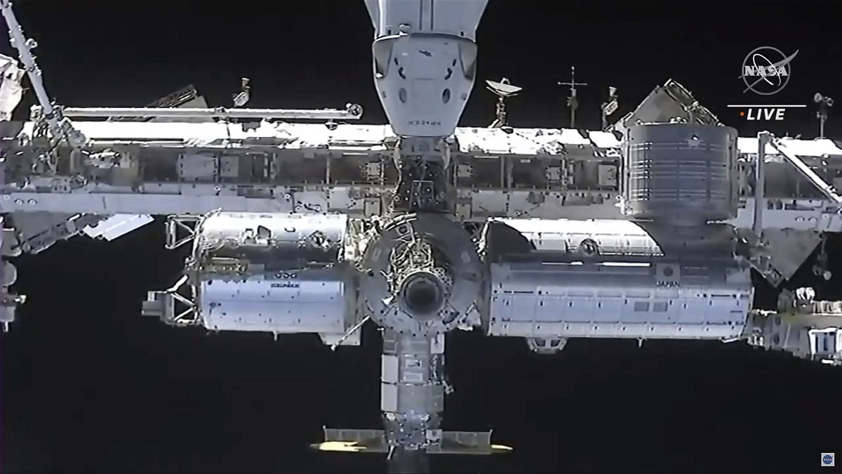 Dragon kapsülünden Uluslararası Uzay İstasyonu'nun görünüşü/Arşiv