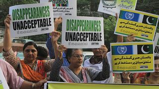 Pakistan'da kayıp kişilerle ilgili gösteri