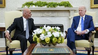 Eski Afganistan Devlet Başkanı Eşref Gani ve ABD Başkanı Joe Biden