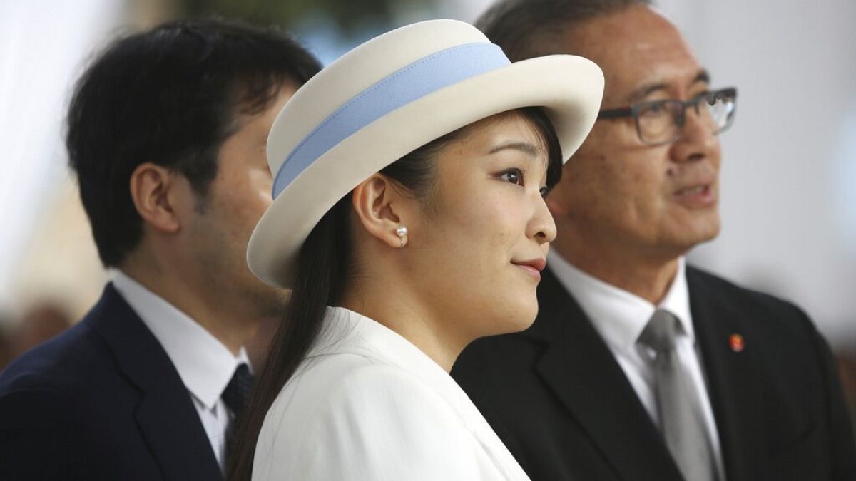 Mako hercegnő egy hivatalos rendezvényen 2019-ben Peruban