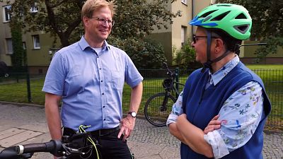 Carriles emergentes para bicicletas como alternativa al uso del coche en Berlín