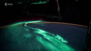 Auroras paint the sky in stunning timelapse filmed from space