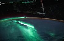 Kuzey ışıkları Uluslararası Uzay İstasyonu'ndan görüntülendi