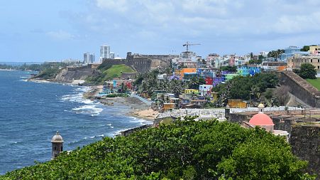 The coastline of Puerto Rico.