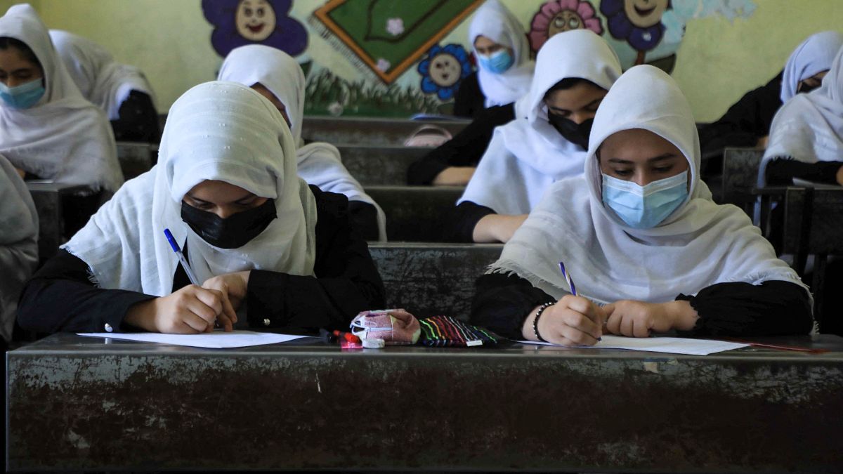 Schoolgirls attend class in Afghanistan / FILE PHOTO