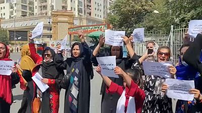 Afghan women protested for their rights in Kabul under Taliban rule