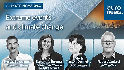 This image shows the guests of Euronews' debate on extreme events and climate change to be held on September 20, 2021.