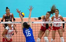 Türkiye A Milli Kadın Voleybol Takımı, 2021 Avrupa Şampiyonası'nda yarı finalde kaybetti.