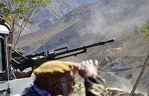 Militiamen loyal to Ahmad Massoud, son of the late Ahmad Shah Massoud, take part in a training exercise, in Panjshir province
