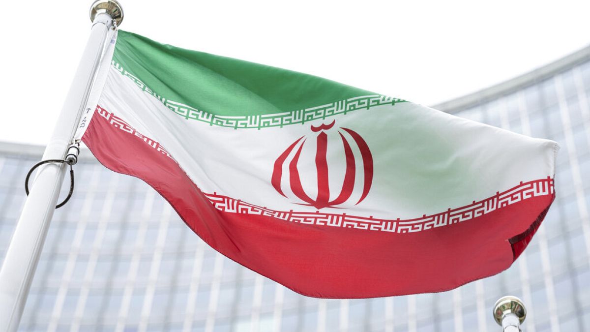 Viyana'daki Uluslararası Atom Enerjisi Ajansı'nda dalgalanan İran bayrağı