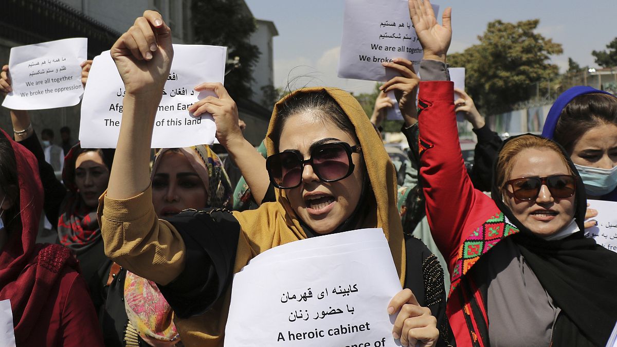 Демонстрация женщин в Кабуле 3 сентября