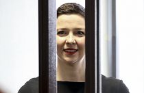 Kolesnikowa bei einer Anhörung in Minsk, Anfang August