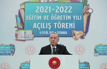 Cumhurbaşkanı Recep Tayyip Erdoğan, Sultanahmet Mesleki ve Teknik Anadolu Lisesi'nde 2021-2022 Eğitim Öğretim Yılı Açılış Programı'na katılarak konuşma yaptı