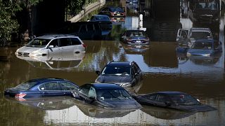 Cars underwater in New York after the flooding caused by Hurricane Ida.