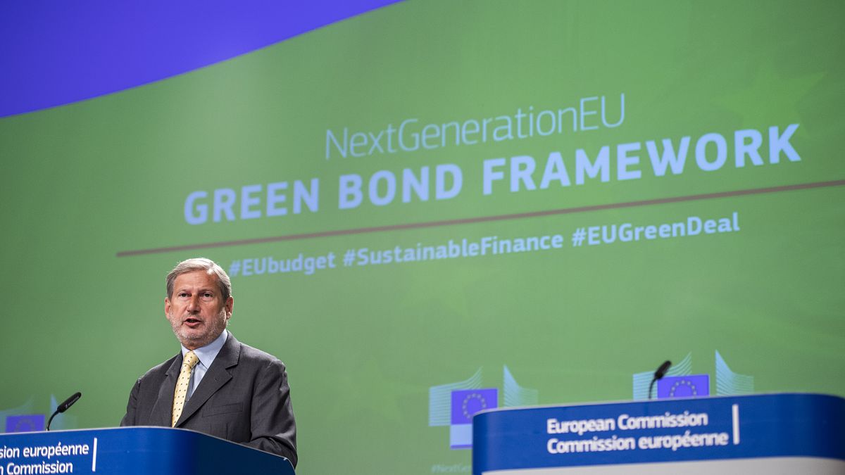 EU Commissioner Johannes Hahn said EU green bonds could total €250 billion by 2026.