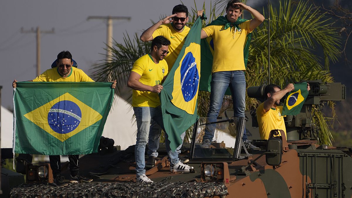 Apoiantes de Bolsonaro em Brasília